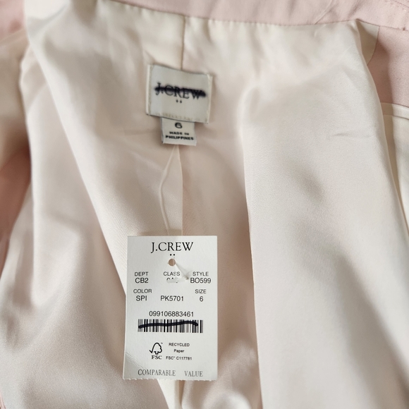J.Crew factory $198 One Button Blazer Sunwashed Pink Size 6 BO599 - Picture 6 of 9
